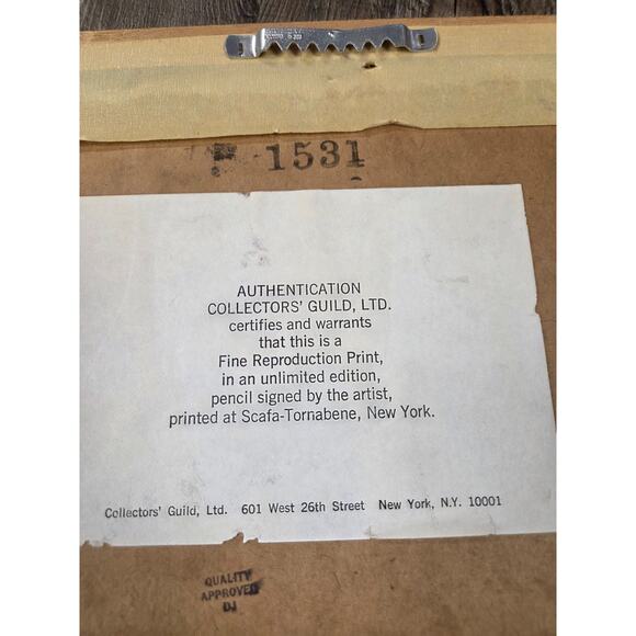 Ruth Baderian Yellow Flowers Mat Framed Collector's Guild Authentic Pencil Signe - Picture 4 of 4